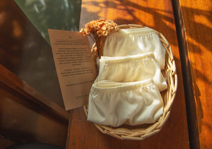 Kit Conforto Diário: 3 Calcinhas de Algodão Orgânico Femininas
